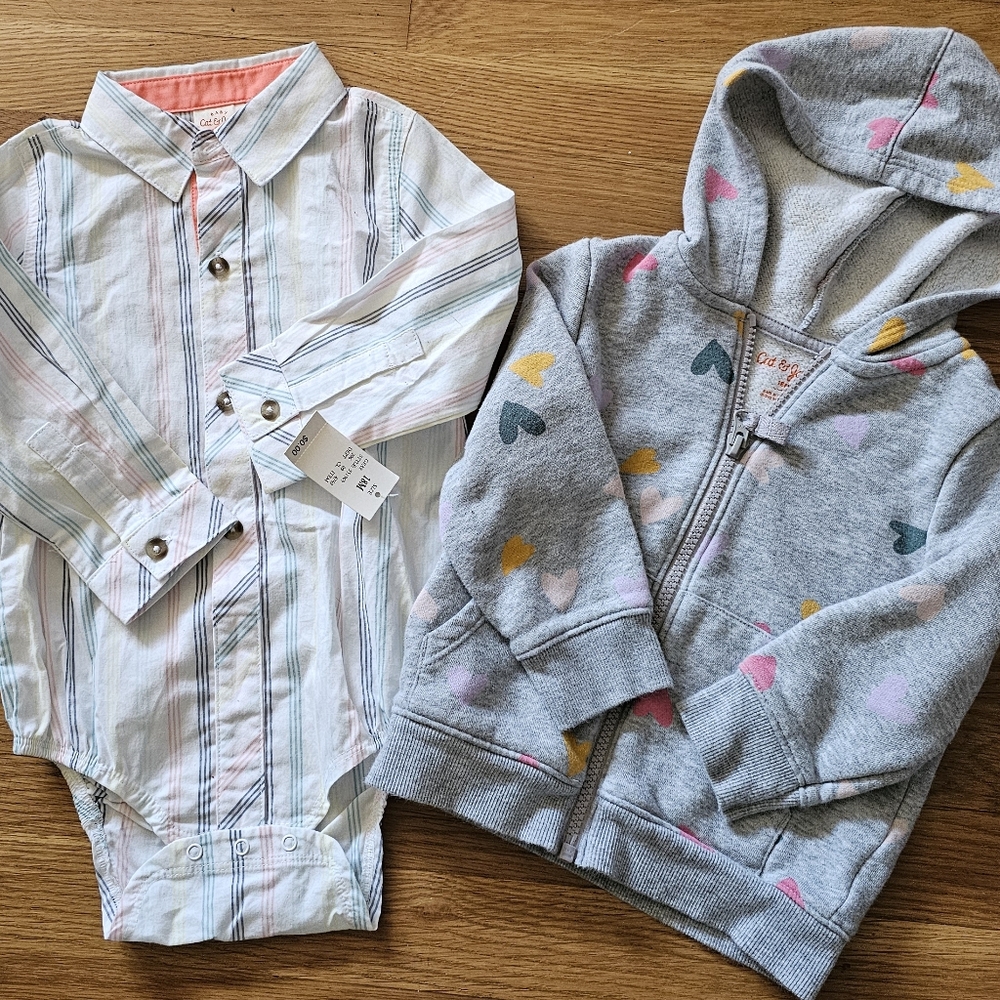Cat & Jack Baby Girl's Infant Size 18 Months Bundle of Qty 2